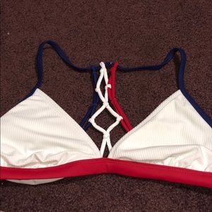 Xhilaration Bikini Top Red White and Blue